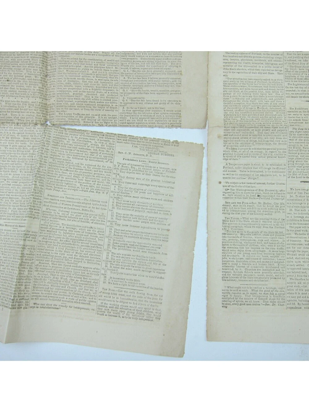 The Prohibitionist Newspaper New York Temperance Society #1 Antique 1854 RARE